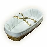 Baby Doll Bedding Hotel Style II Moses Basket, White