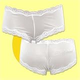 Mary Green Bridesmaid White Embroidered Hiphugger Boyshort