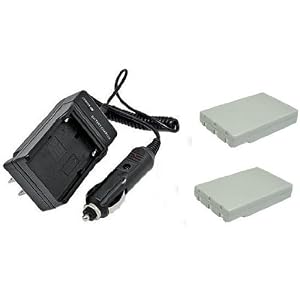 Multipack (2 Count): Extended Performance Replacement Battery PLUS Mini Battery Travel Charger for... by 