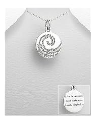 Message Pendant Necklace In 92.5 Sterling Silver