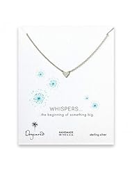 Dogeared Whispers Simple Heart Necklace, Sterling Silver
