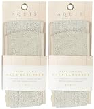 Aquis Exfoliating Back Scrubber, Linen, 4x30.75 in, 2 ct (Quantity of 3)