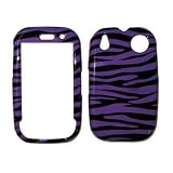 Best Price Premium Purple and Black Zebra Design Snap-On Cover Hard Case Cell Phone Protector for Palm Pre Plus [Accessory Export Packaging]