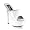 6 Inch Sexy High Heeled Shoe Stiletto Platform Slide White Shoe Size: 5