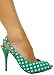 Cute Polka Dot Slingbacks from Hot Fash Shoes - LUCY Green