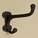 Large Iron Harness Double Hook - Black Powder Coat