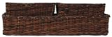 Country Hand Woven Rectangle Sapling Planter Baskets Set / 3, Outer= 34"L x 10.5"W x 7"H
