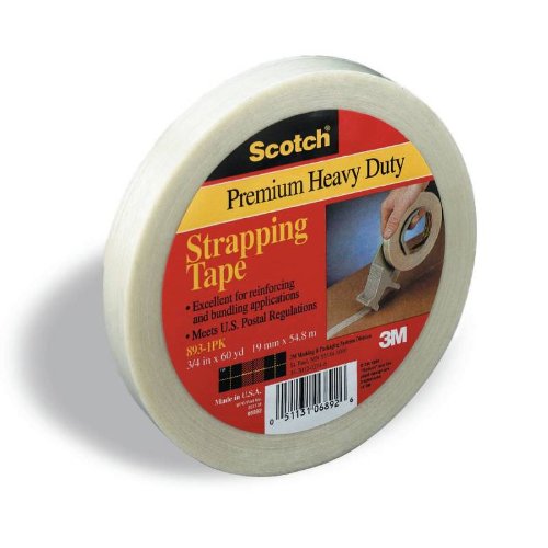 Scotch 893 Premium Heavy-Duty Strapping Tape - 1/2