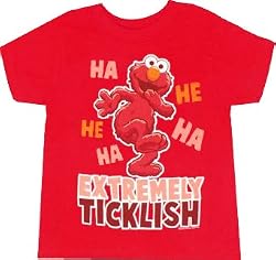 Sesame Street Elmo Extremely Ticklish Red T-Shirt Tee