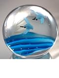Murano Design Glass Art Bird Series Waves Paperweight PW-213