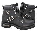 IMAGE OF Ladies Advanced Lace-Up Xelement Motorcycle Biker Boots - Size : 7 1/2