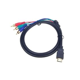BestDealUSA HDMI to 3-RCA RGB Audio Video Component Adapter Cable
