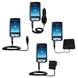 Road Warrior Kit for the O2 XDA Flame includes a Car  Wall Charger AND USB cable AND Battery Extender - Gomadic Brand w/ TipExchange Technology
