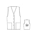 Medgear Women's Vest with 2 Front Pockets and Back Ties