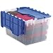Akro-Mils 66486 CLDBL 12-Gallon Plastic Storage KeepBox with Attached Lid, 21-1/2-Inch by 15-Inch by 12-1/2-Inch, Semi Clear