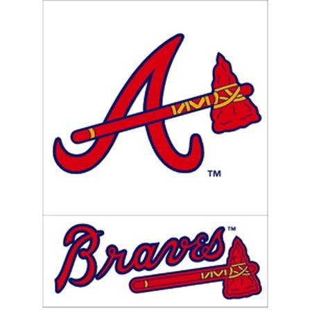 ATLANTA BRAVES REMOVABLE CAR TRUCK WINDOW WALL DECAL SET (2)