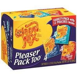 Meow Mix Variety Pleaser Pack Beef and Fish Cat Food Pouches (24 2.75-oz pouches - three flavors) by Meow Mix
