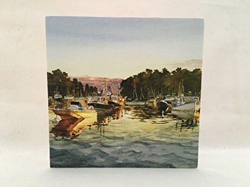 Manchester Harbor Canvas Art Block