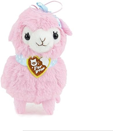 Mwfshop 5" Kids Heart-Shaped Plush Alpaca Vicugna Pacos LLama Arpakasso Alpacasso Cute Soft Stuffed Animals Cushion Toy Doll Purple