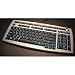 English & Gujarati Firefly Backlight Illuminated USB Keyboard - Silver / Black