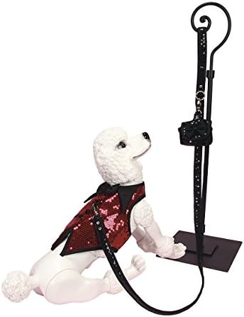 Hollywood Poochie  Tux Sequins and Satin Vest, X-Small, Red/Black