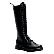 MENS Knee High Boots Gothic Style Lace Up Combat Boots With Zipper