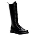 MENS Knee High Boots Gothic Style Lace Up Combat Boots With Zipper