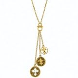 Blessed Flower of the Lily Triple Medallion Necklace