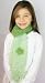 Handmade Lightweight Acrylic Scarf for Girls - Apple Candy Cane (100% Knitted By Hand)