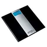 Omega Ultra Slim Digital Bathroom Scale, 400 lb. Capacity, Sense-On Technology