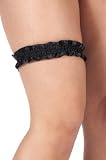 Black Satin Wedding Garter