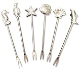 Cork Pops Sealife Cocktail  Forks, Set of 6