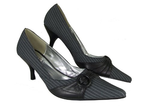 D2475 Ladies high Heel Pinstripe Shoes