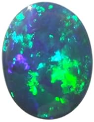 O&G Australia Natural Lightning Ridge Solid Black Opal Gemstone (0.60cttw)