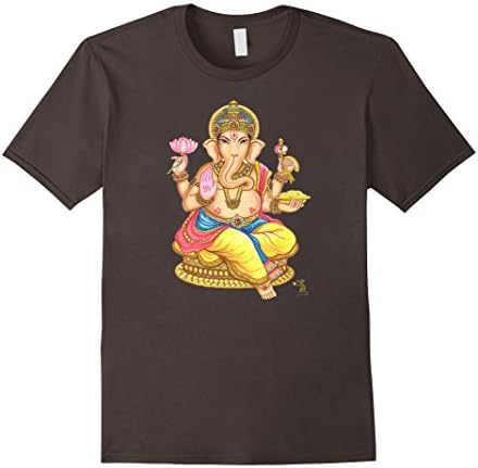 Men's Ganesha T-Shirt Ganpati Dada Medium Asphalt