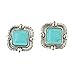 Ginasy Silver Plated Geometry Nature Turquoise Stud Earrings