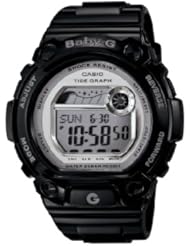 Casio Womens BLX103-1 Baby-G Black Resin G-Lide Digital Mirror Dial Sport Watch