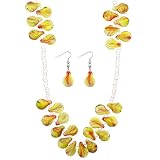 Red And Yellow Lampwork Murano Glass Set