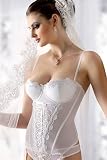 Gracya W-166 Juliette White Lace Up Basque