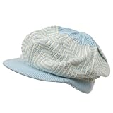 Square Design Rasta Beanie Visor-Sky W27S15D