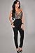 Cfanny Women's Lace Top Cross Straps Backless Party Jumpsuit