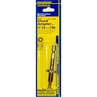 Eazypower 30199 1/4-Inch Hex Shank Chuck Adapter with 3/8-Inch-24 UNF Thread