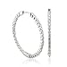18k White Gold Inside-Out Hoop Huggies Diamond Earrings (GH, SI3-I1, 2.00 carat)