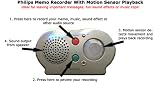 from Philips Philips Memo/Sound/Music/Effects Recorder SBCSX385 With Motion Sensor Playback Ideal For Leaving Important Messages, Fun Sound Effects Or Music Clips! (Model SBCSX385)