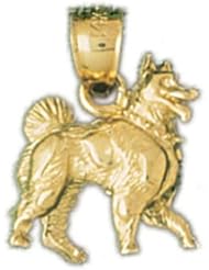 Dazzlers Solid 14k Gold 3D German Shepherd Dog Charm Pendant Available in three colors from jewelsberry (weights: 4.1 grams only)