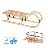 100 cm H�rnerrodel Holzschlitten Set mit Schlitten Lehne, H�rnerschlitten Hornschlittenvon "favsol"