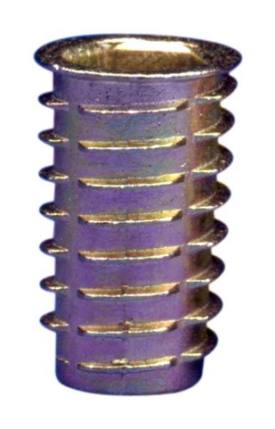 E-Z LOK Threaded Insert For Soft Wood, 5/16-18 Int Thread - 13mm length - Flanged- Zinc Die Cast (Pack of 25)