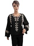 Black Designer High Fashion Embroidered Tunic Kurti for Womens Top S