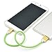 Micro USB Cable, iSeeker [3-Pack]1ft Braided Cable with Gold-Aluminum Connectors for Android, Samsung, HTC, Motorola, Nokia and More (1ft-Green)