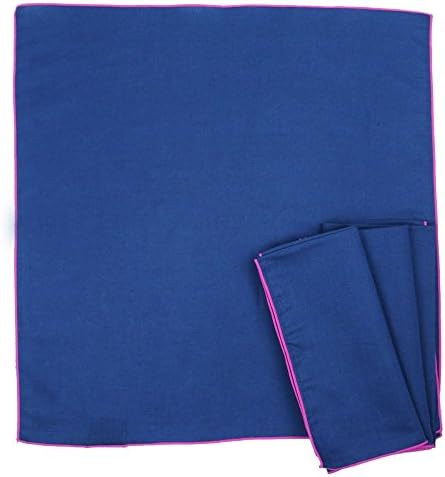 Calyz GGPCAL007 Navy Napkins With Serge Stitch - Set Of 4